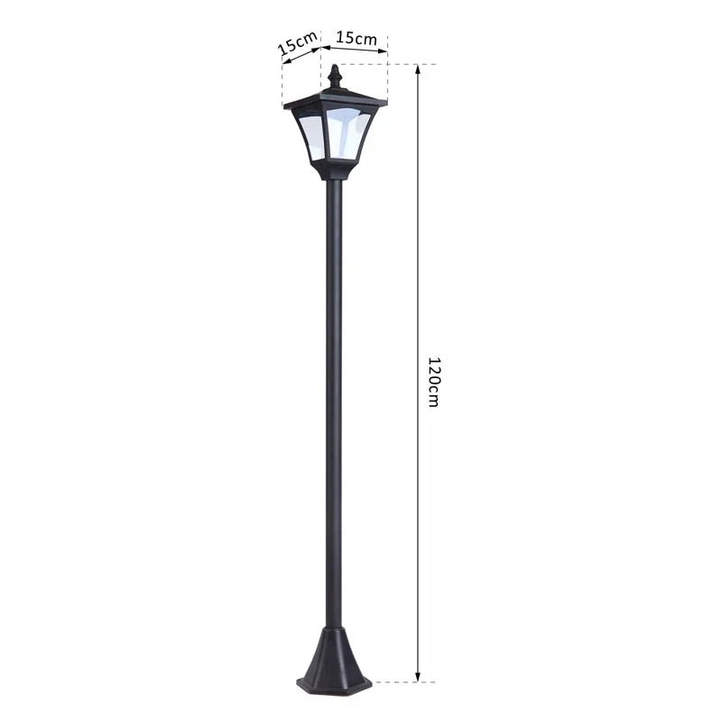 Full view of the Mellery lamp post by TheChandelierCo, showcasing its elegant outdoor lighting design and detailed metal finish.