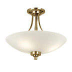 Glass semi-flush mount ceiling light by TheChandelierCo with a sleek, modern design and clear glass shade.