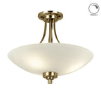 Miltiades glass semi-flush mount ceiling light by TheChandelierCo, featuring a sleek semi-flush design with clear glass accents.