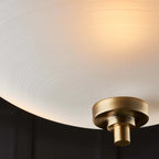 Miltiades glass semi-flush mount ceiling light by TheChandelierCo with clear glass shade and modern design.