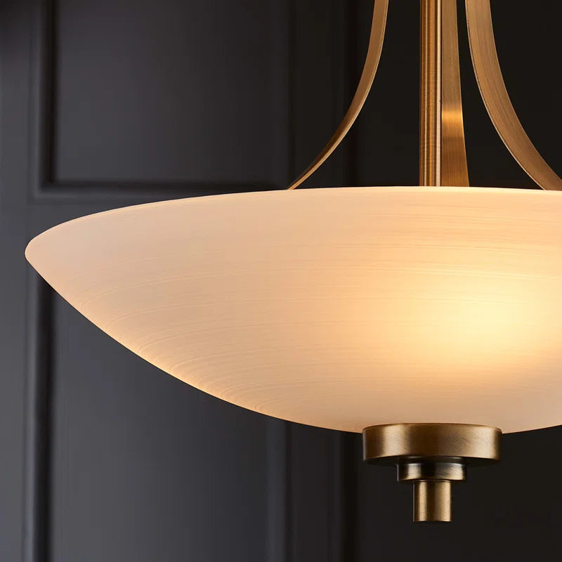 Miltiades glass semi-flush mount ceiling light fixture by TheChandelierCo with clear glass shade and metal mounting base.