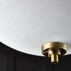 Miltiades glass semi-flush mount ceiling light by TheChandelierCo featuring a modern semi-flush design with clear glass and metal accents.