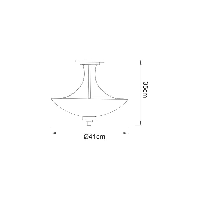 Glass semi-flush mount ceiling light by TheChandelierCo with a sleek, modern design and clear glass shade.