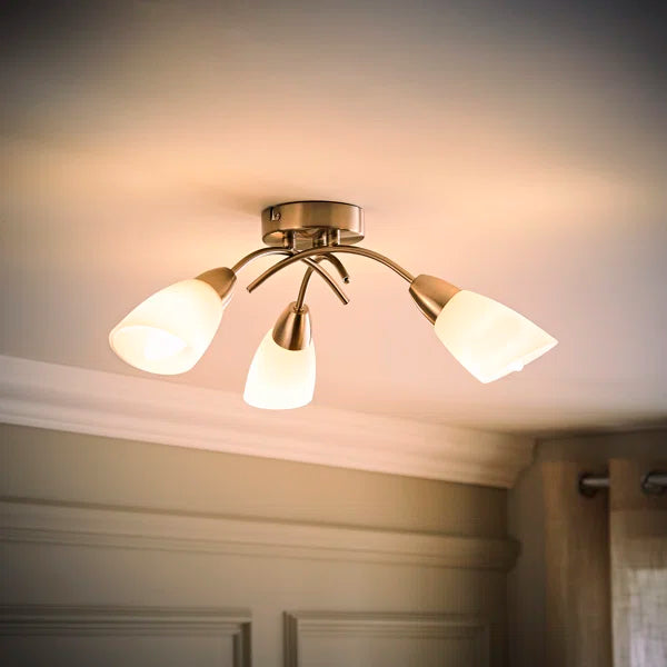 Glass Semi Flush Mount