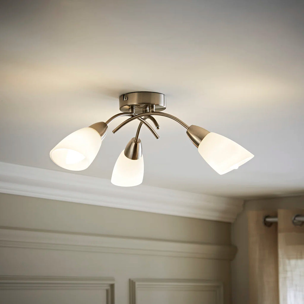Glass Semi Flush Mount