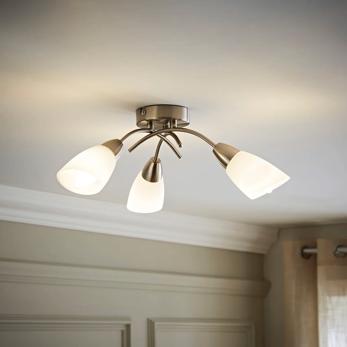 Glass Semi Flush Mount