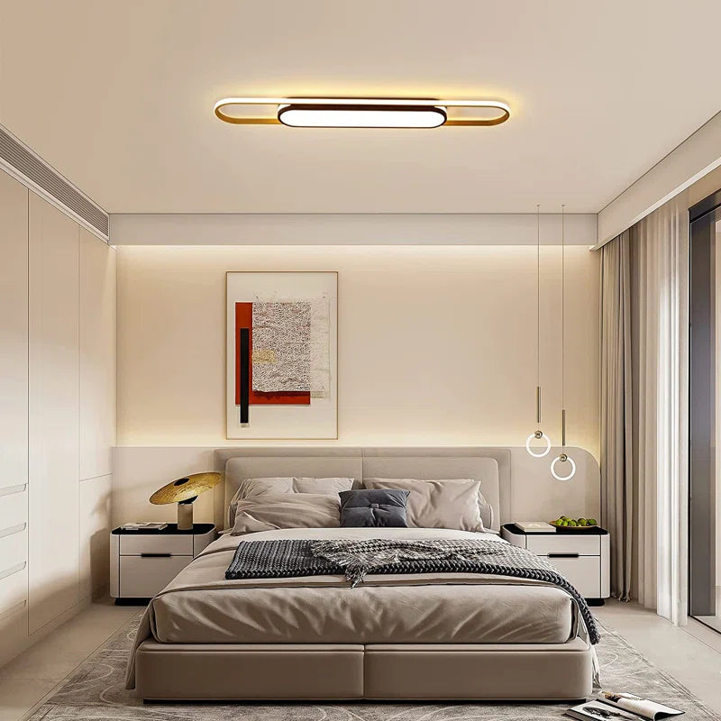 Muscato 1-light 110cm LED flush mount ceiling light by TheChandelierCo, featuring a sleek modern design and diffused illumination.
