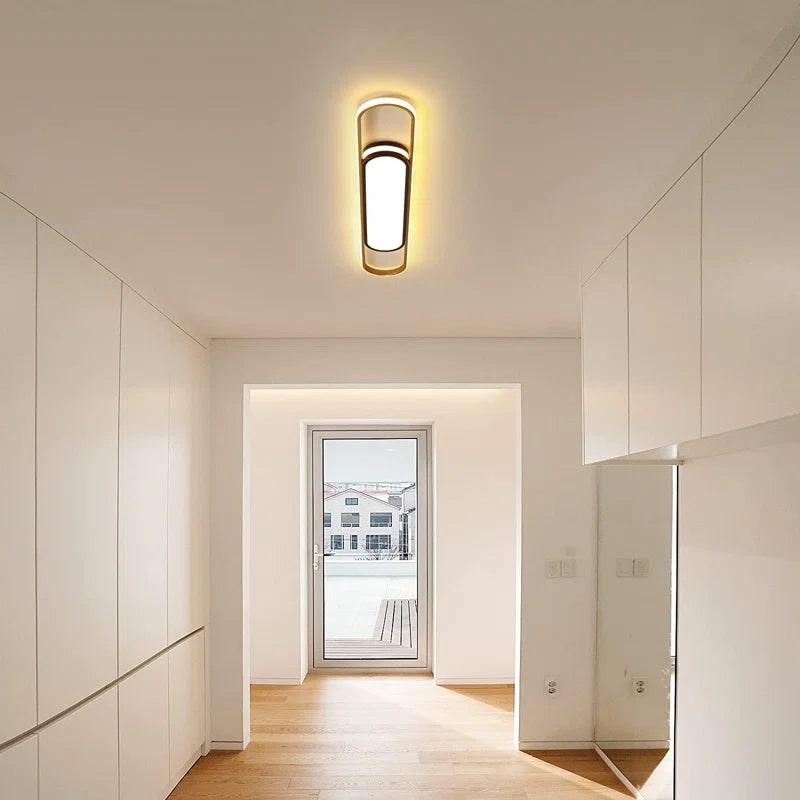 Muscato 1-Light 110cm LED flush mount ceiling light by TheChandelierCo, featuring a sleek modern design with a circular shape.