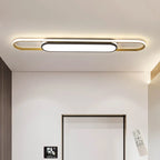 Muscato 1-Light 110cm LED flush mount ceiling light by TheChandelierCo, with a sleek, modern design and white finish.