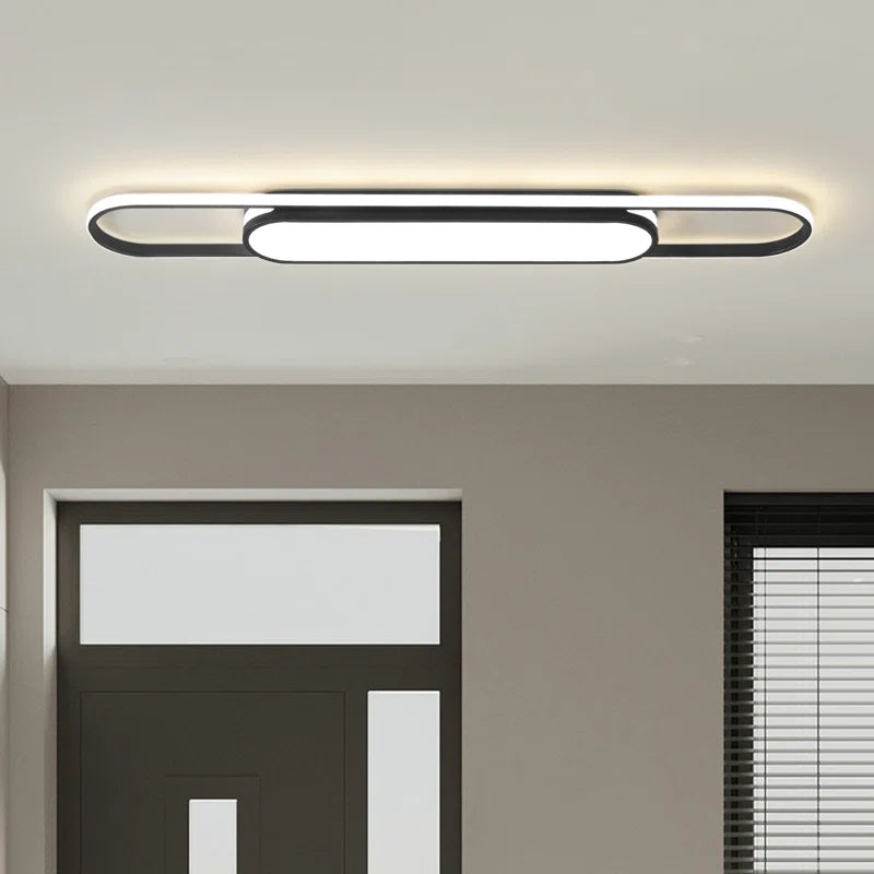 Muscato 1-Light 110cm LED flush mount ceiling light by TheChandelierCo, featuring a sleek modern design and warm LED illumination.
