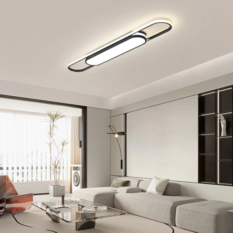 Muscato 1-light 110cm LED flush mount ceiling light by TheChandelierCo with sleek modern design and warm illumination.