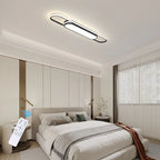 Muscato 1-Light 110cm LED flush mount ceiling light by TheChandelierCo with a sleek modern design and white finish.
