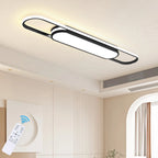 Muscato 1-light 110cm LED flush mount ceiling light by TheChandelierCo, featuring a sleek modern design with a diffused light cover.