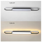 Muscato 1-light 110cm LED flush mount ceiling light by TheChandelierCo, featuring a sleek modern design with a white finish.