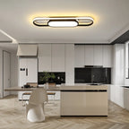 Muscato 1-light 70cm LED flush mount ceiling light by TheChandelierCo, featuring a sleek modern design with a white finish.