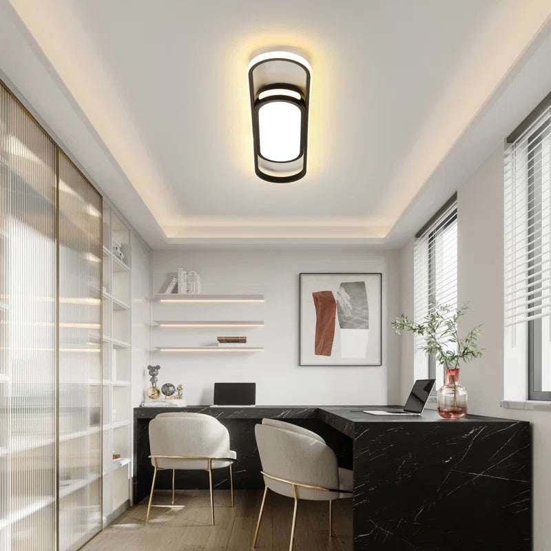 Muscato 1-light 70cm LED flush mount ceiling light by TheChandelierCo with sleek modern design and diffused illumination.