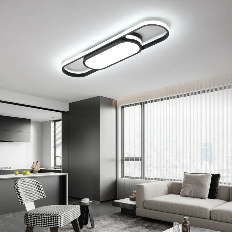 Muscato 1-light 70cm LED flush mount ceiling light by TheChandelierCo, featuring a sleek modern design and soft illumination.