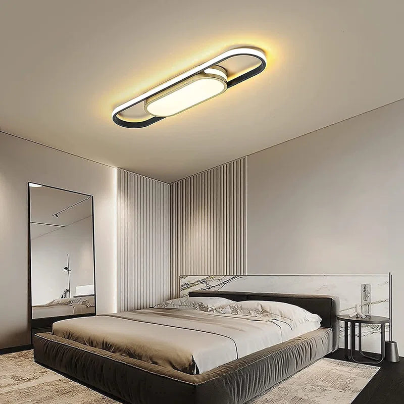 Muscato 1-light 70cm LED flush mount ceiling light by TheChandelierCo, featuring a sleek modern design with a white finish.
