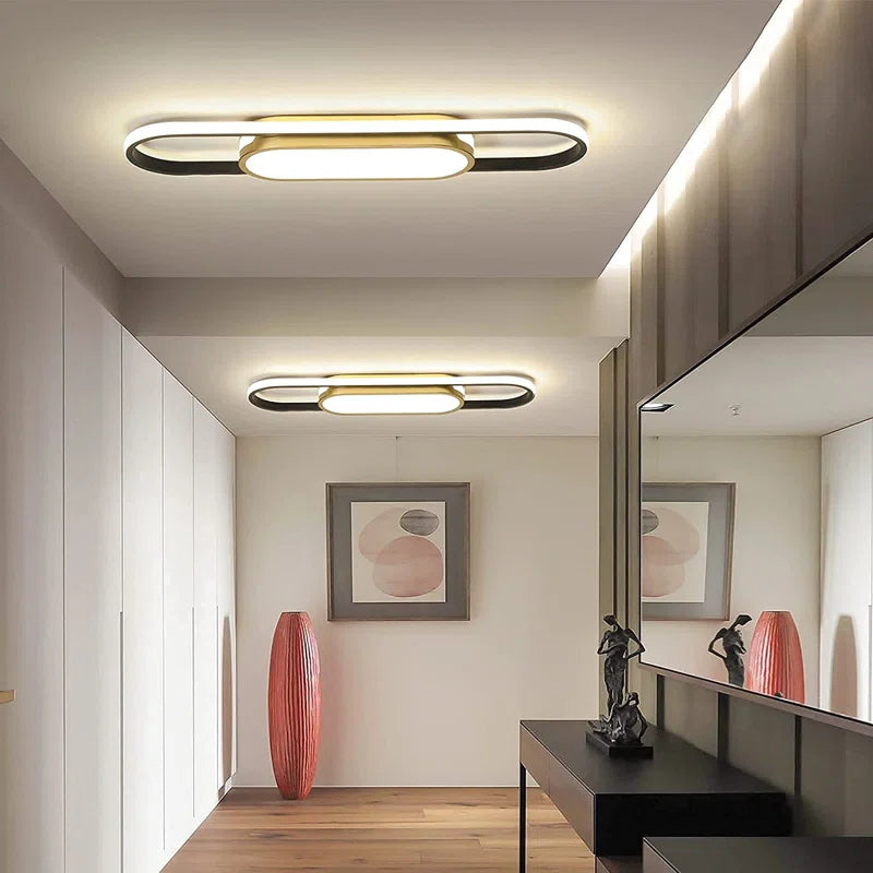 Muscato 1-Light 70cm LED flush mount ceiling light by TheChandelierCo, featuring a sleek modern design and diffused LED lighting.