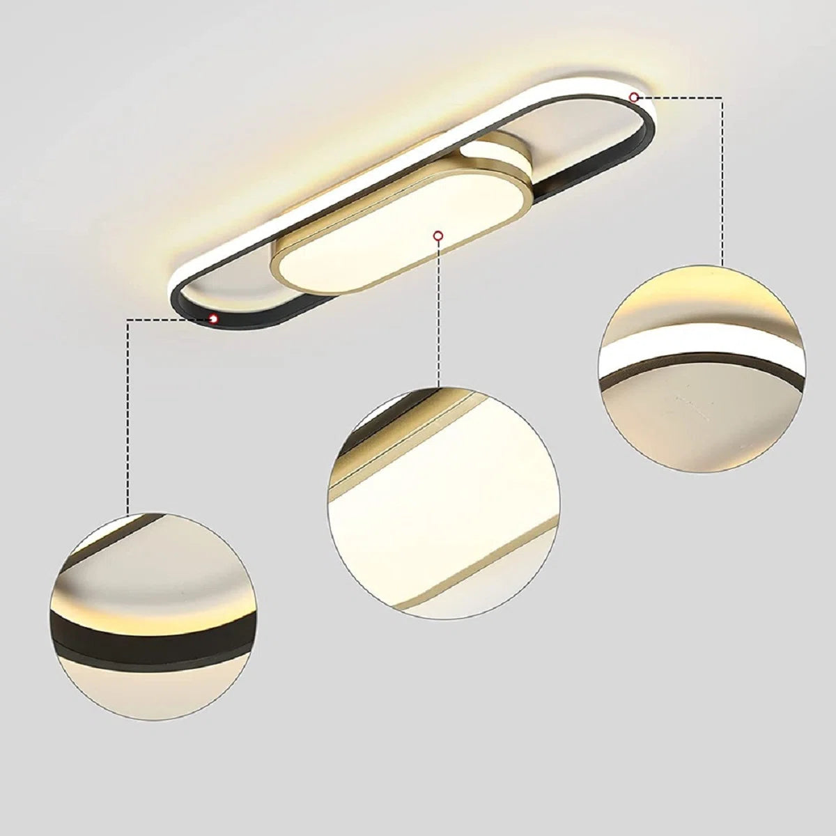 Muscato 1-light 70cm LED flush mount ceiling light by TheChandelierCo with a sleek modern design and white finish.