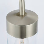 Myla 21cm outdoor wall lantern by TheChandelierCo featuring a classic black metal frame and clear glass panels.