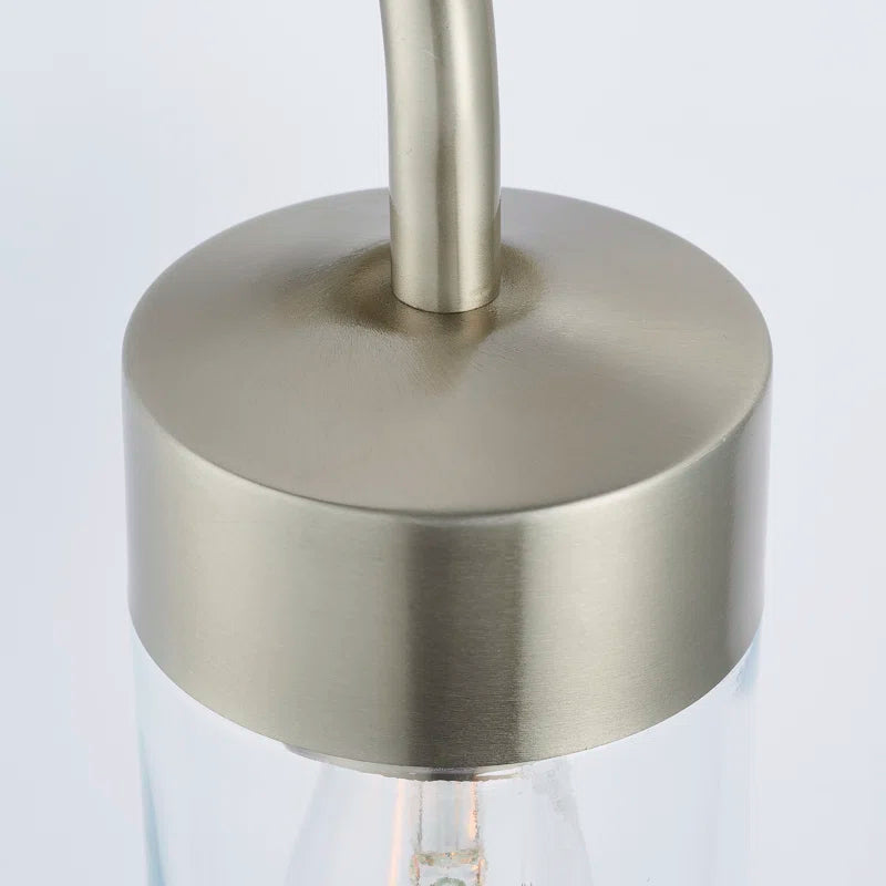 Myla 21cm outdoor wall lantern by TheChandelierCo featuring a classic black metal frame and clear glass panels.