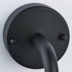 Myla 21cm H outdoor wall lantern by TheChandelierCo, black metal design with glass panels for exterior lighting.