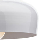 Nataly 1 light dome pendant by TheChandelierCo hanging from ceiling with a sleek, modern design and warm lighting.