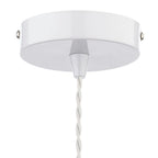 Nataly 1 Light Dome Pendant by TheChandelierCo featuring a sleek, modern design with a white dome-shaped shade.
