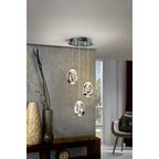 3 - Light Chrome LED Cluster Pendant