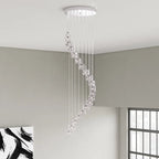 Neil 20-light cluster chandelier by TheChandelierCo featuring multiple glass globes and a sleek modern design.
