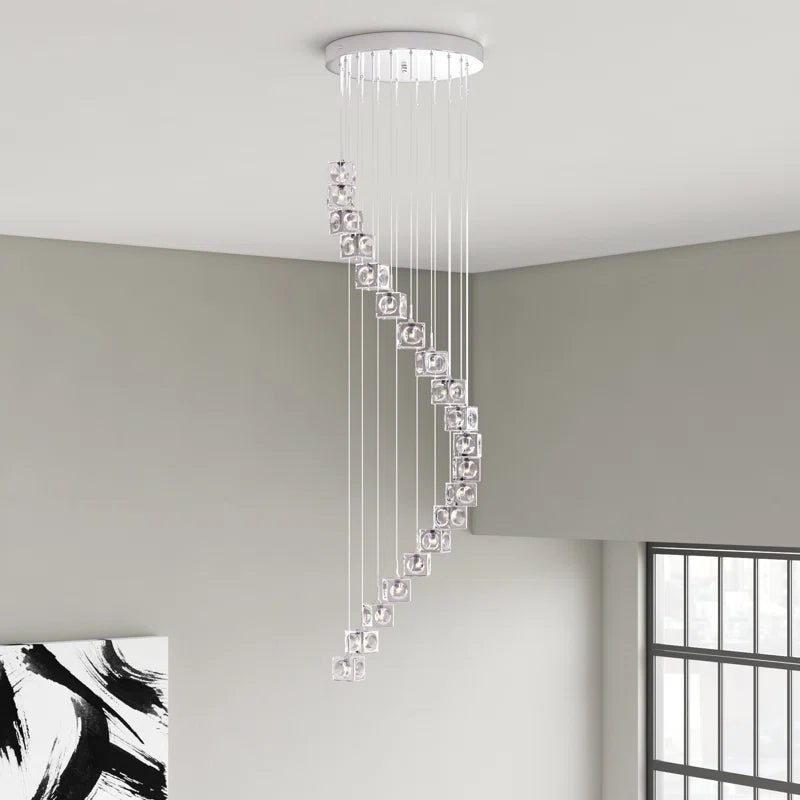 Neil 20-light cluster chandelier by TheChandelierCo featuring multiple glass globes and a sleek modern design.
