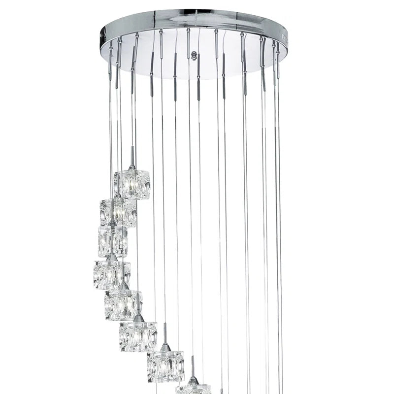 Neil 20-light cluster chandelier by TheChandelierCo featuring modern glass globes and sleek metal finish.