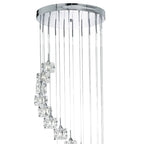 Neil 20-light cluster chandelier by TheChandelierCo featuring modern glass globes and sleek metal finish.