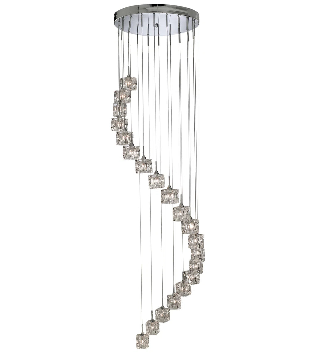 Neil 20-light cluster chandelier by TheChandelierCo with multiple glass globes and modern design hanging from a sleek fixture.