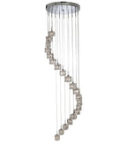 Neil 20-light cluster chandelier by TheChandelierCo with multiple glass globes and modern design hanging from a sleek fixture.