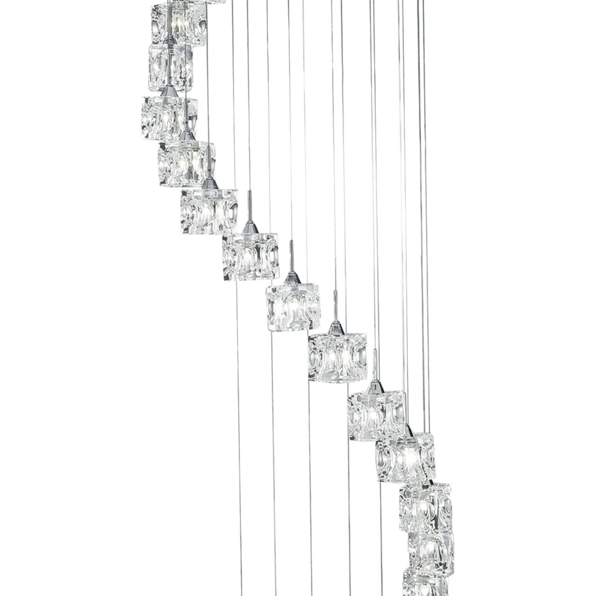 Neil 20-light cluster chandelier by TheChandelierCo featuring multiple glass globes and a modern metal frame for elegant lighting.