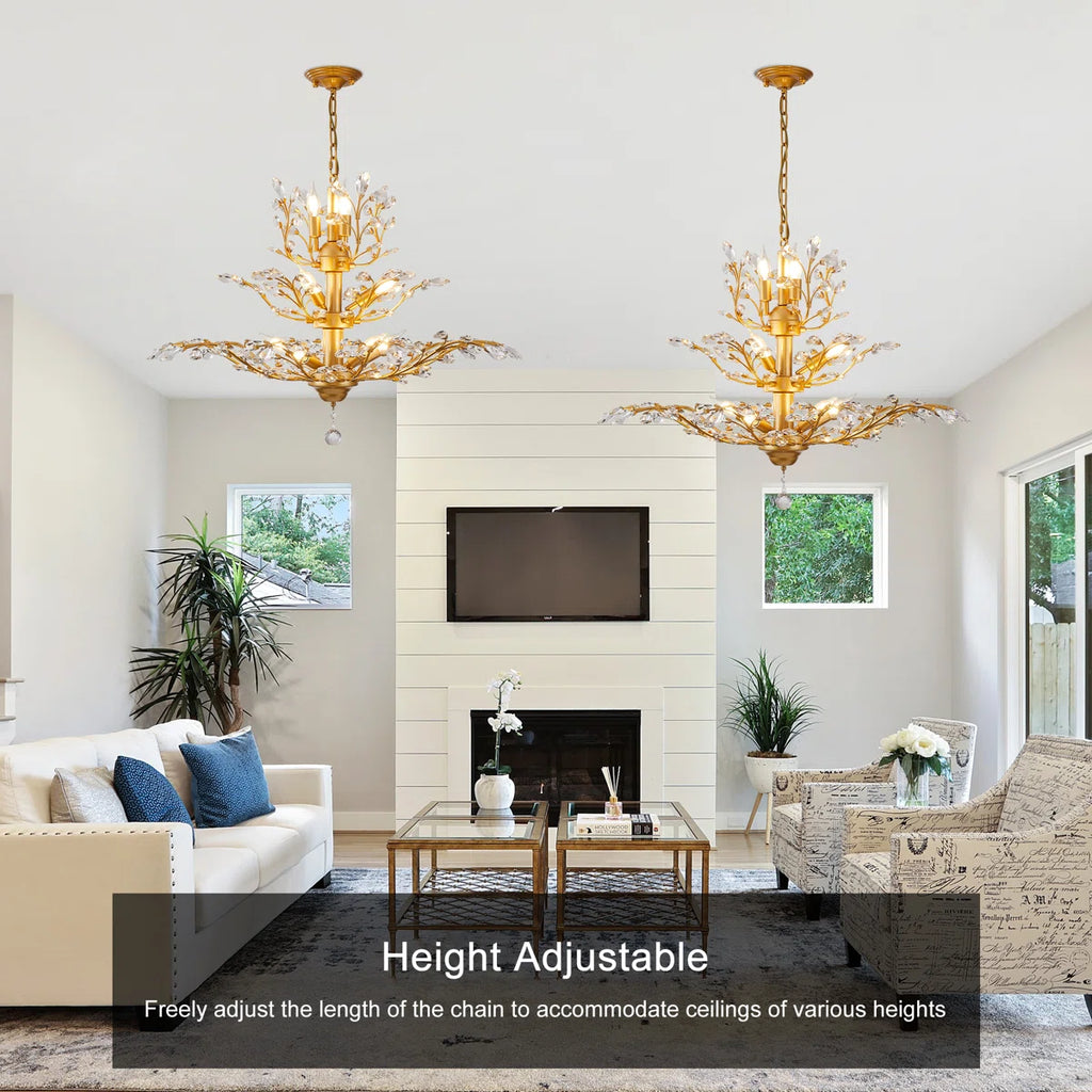 11 - Light Crystal Dimmable Empire Chandelier
