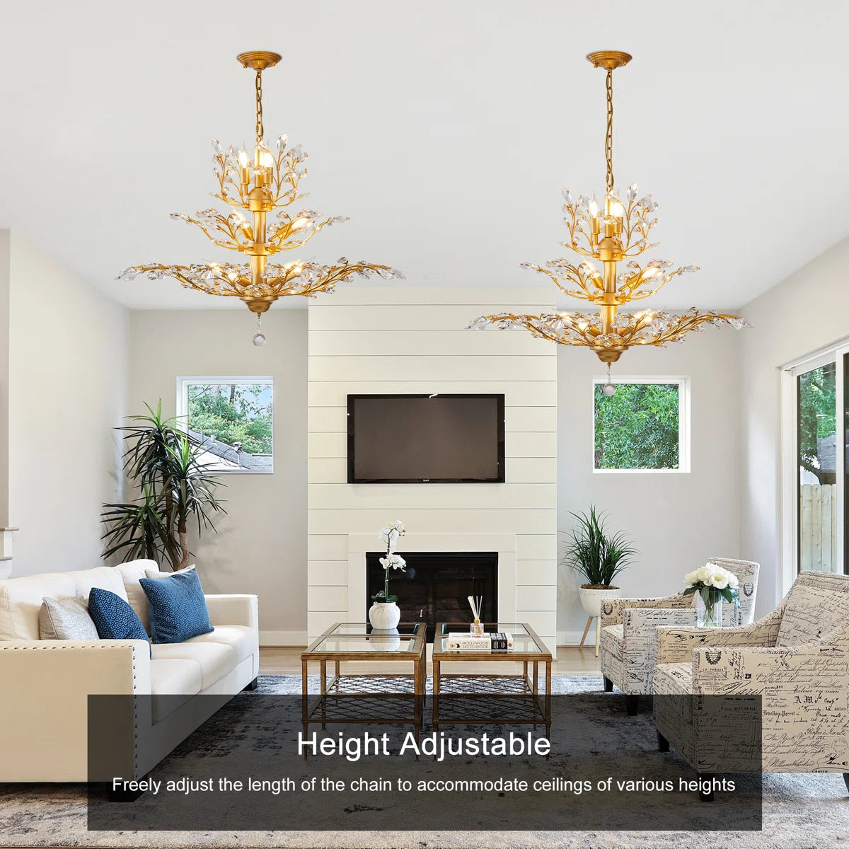 11 - Light Crystal Dimmable Empire Chandelier
