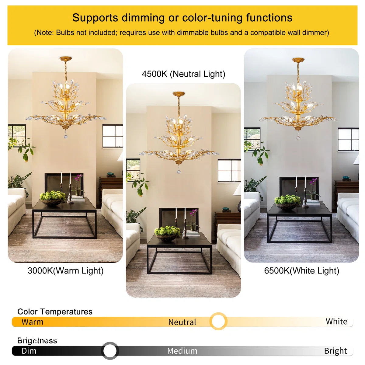 11 - Light Crystal Dimmable Empire Chandelier