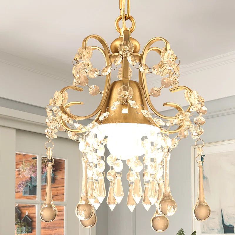 1 - Light Dimmable Crystal Empire Chandelier