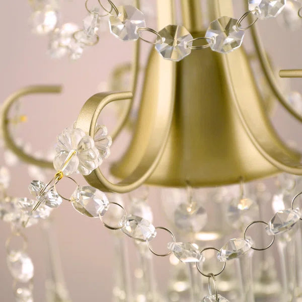 1 - Light Dimmable Crystal Empire Chandelier