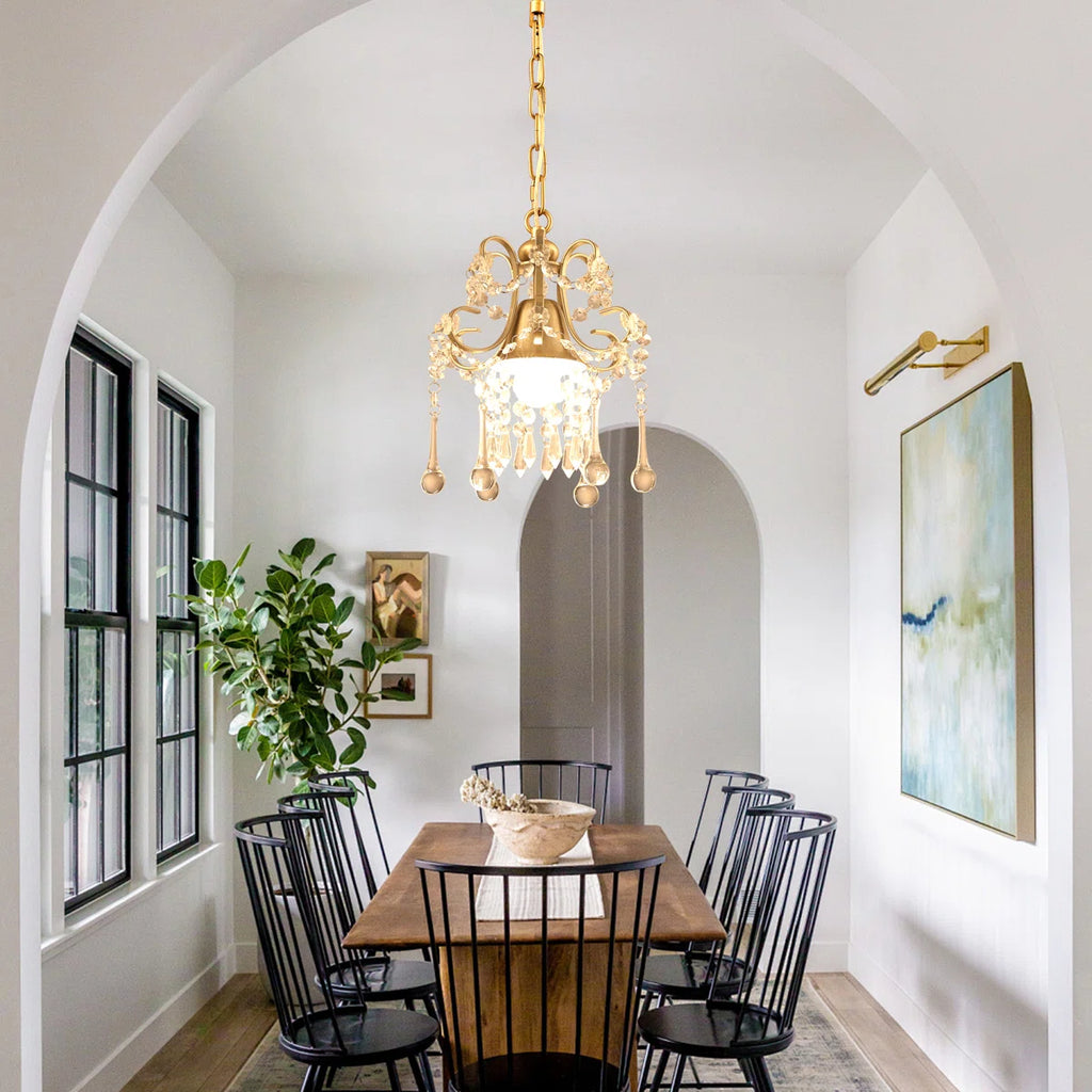 1 - Light Dimmable Crystal Empire Chandelier