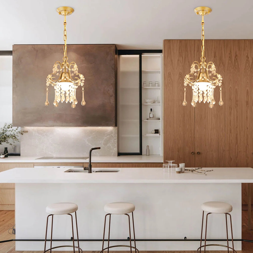 1 - Light Dimmable Crystal Empire Chandelier