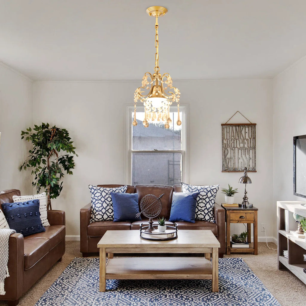 1 - Light Dimmable Crystal Empire Chandelier