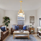 1 - Light Dimmable Crystal Empire Chandelier