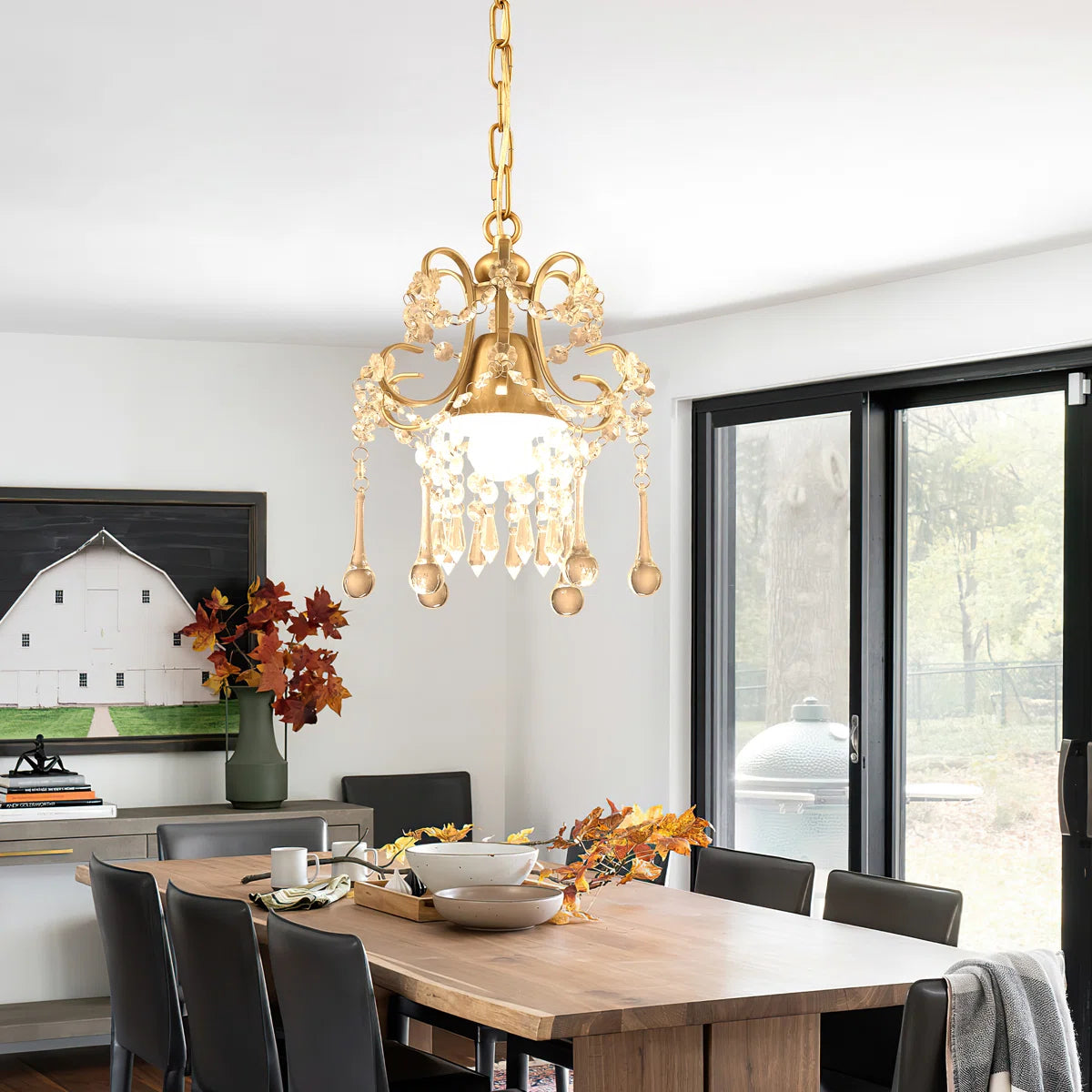 1 - Light Dimmable Crystal Empire Chandelier