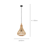 1 - Light Natural Teardrop Pendant