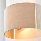 Paige Steel flush mounted sconce by TheChandelierCo, modern wall light fixture with sleek steel finish and clean design.
