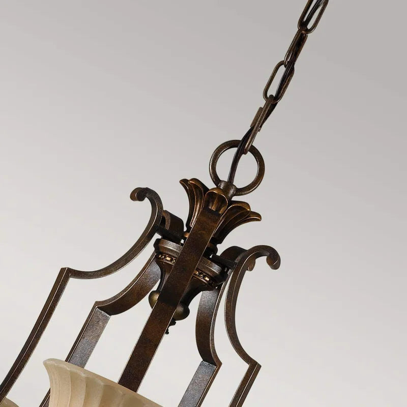 Light shaded chandelier by Pulaski, featuring five elegant light fixtures and intricate design details.